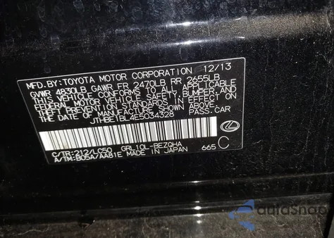 2014 Lexus Gs 350 z USA, uszkodzony, nr VIN JTHBE1BL4E5034328